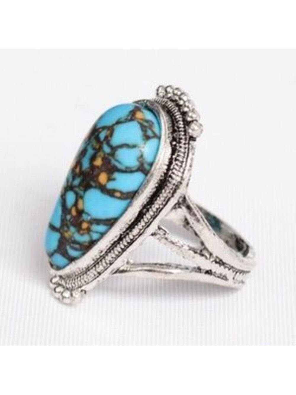 Turquoise Silver Ring - Picture 2 of 5